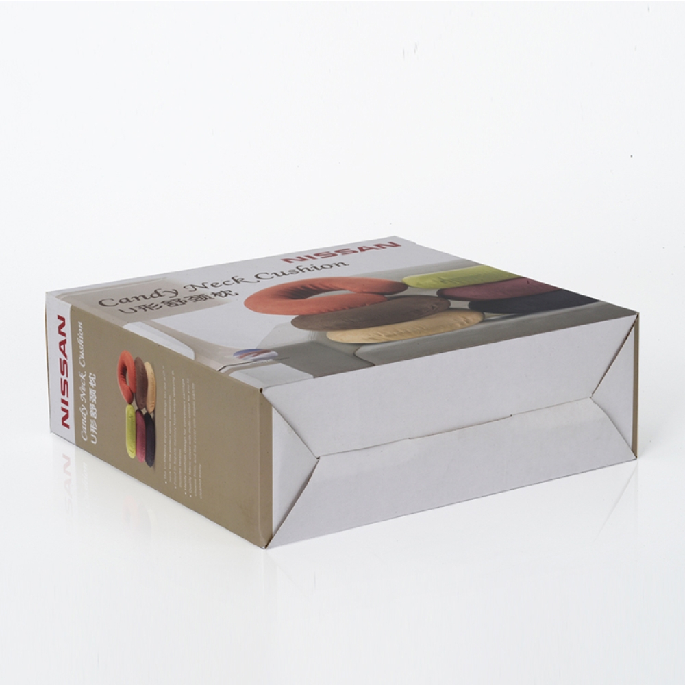 Custom corrugated paper box with plastic handle