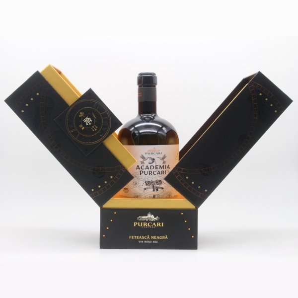 Coffret cadeau de luxe en papier champagne et vin