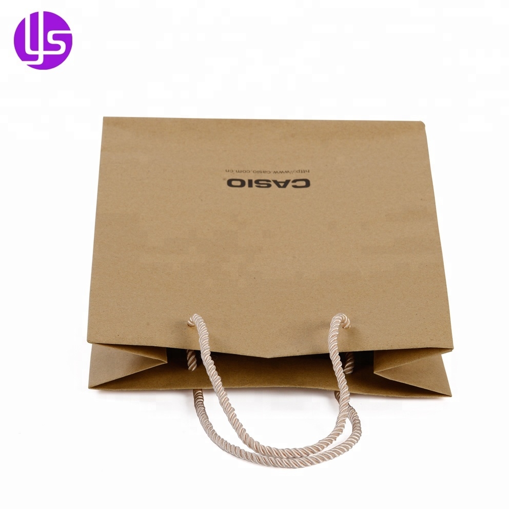 Wholesale Cheap Decorate Eco Friendly Personalized Small Brown Craft Paper Bag with Handles