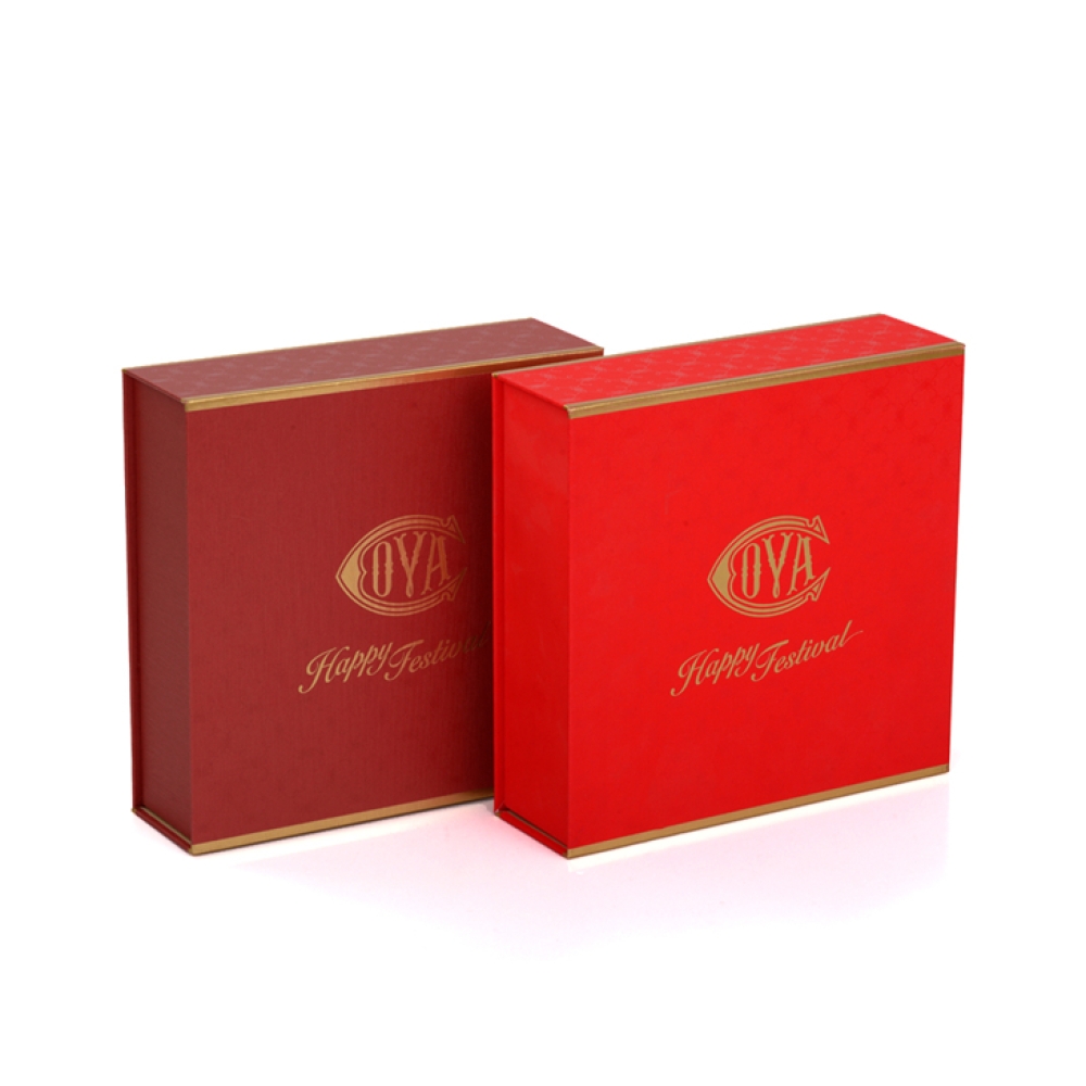 Custom Red Magnetic Cardboard Paper Gift Box Magnetic With Inserts