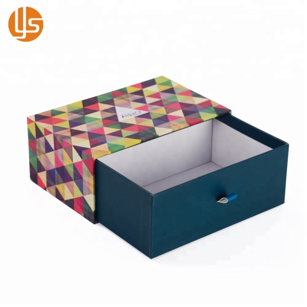 Luxury Custom Printed Small Rigid Cardboard Sliding Drawer Paper Gift Packaging Box