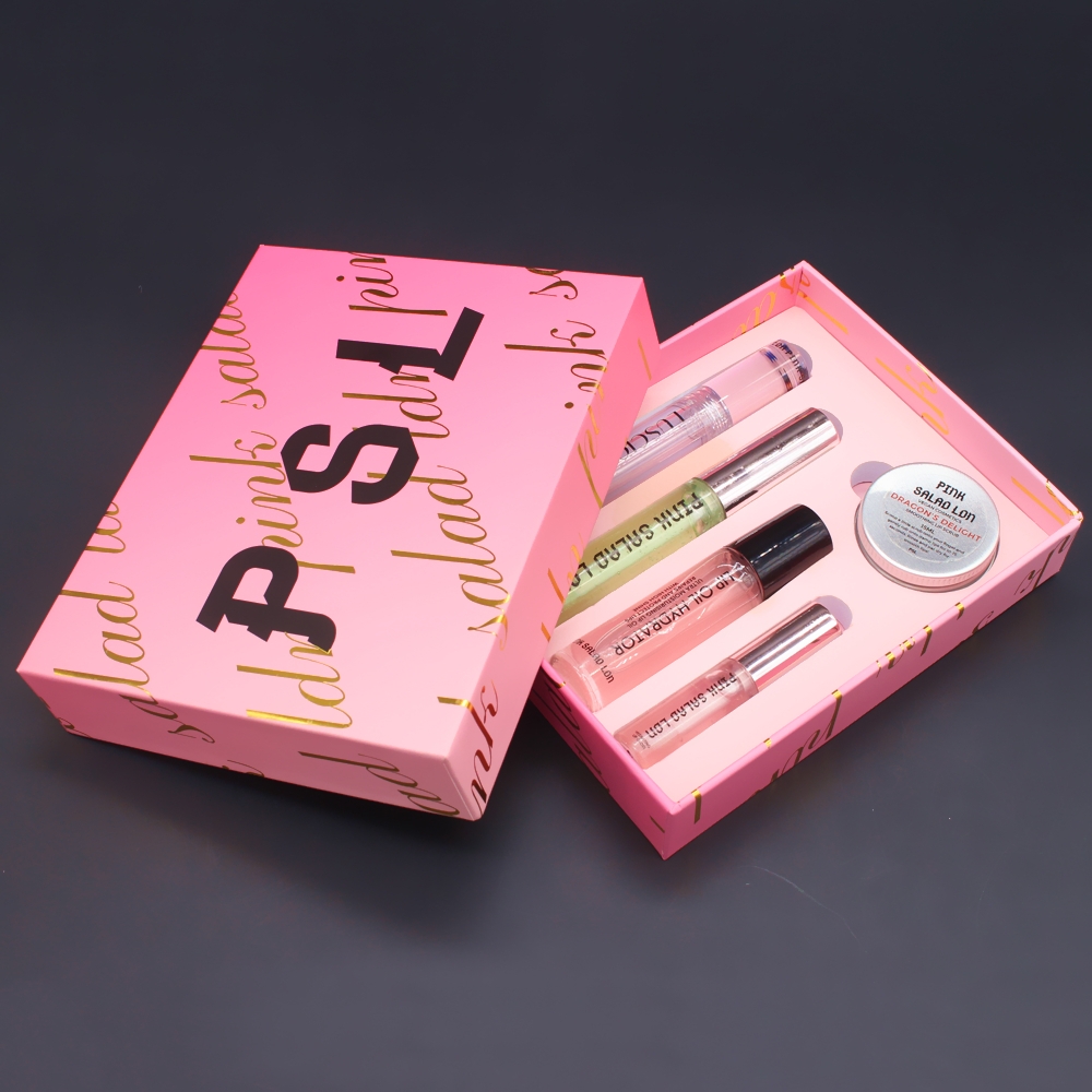 Wholesale private label paper cardboard lip glosses set gift box