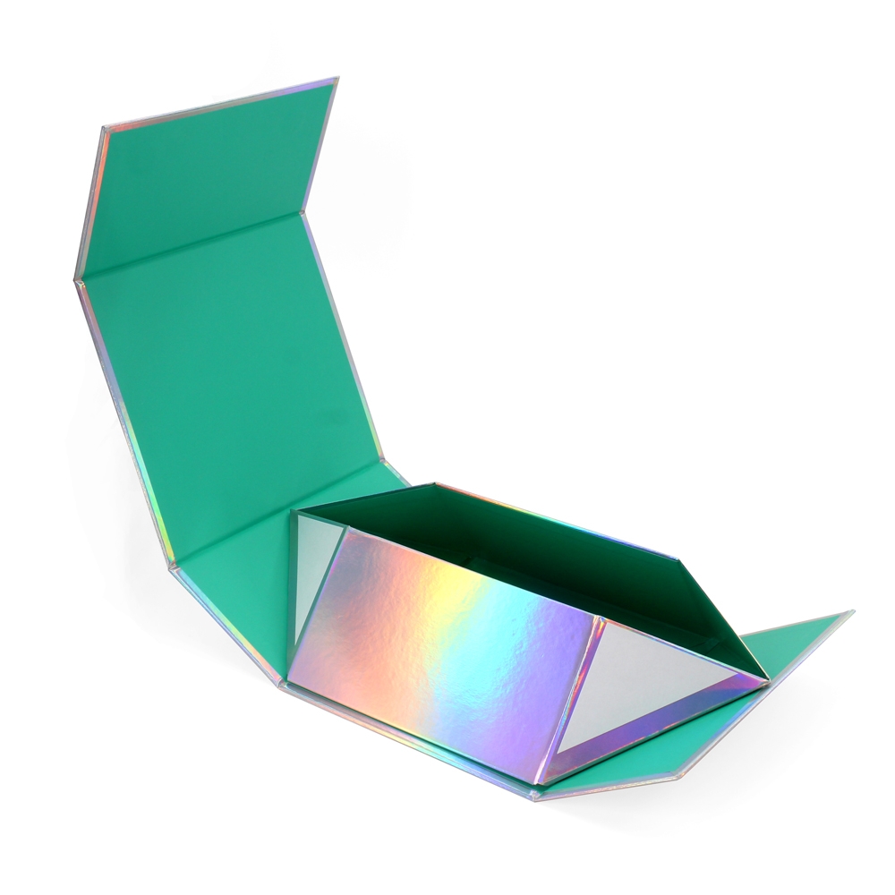 Holographic folding gift box