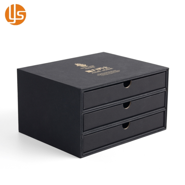 Wholesale gift packaging box Hard Cardboard Custom Printing Paper Drawer Box With Foam Inserts