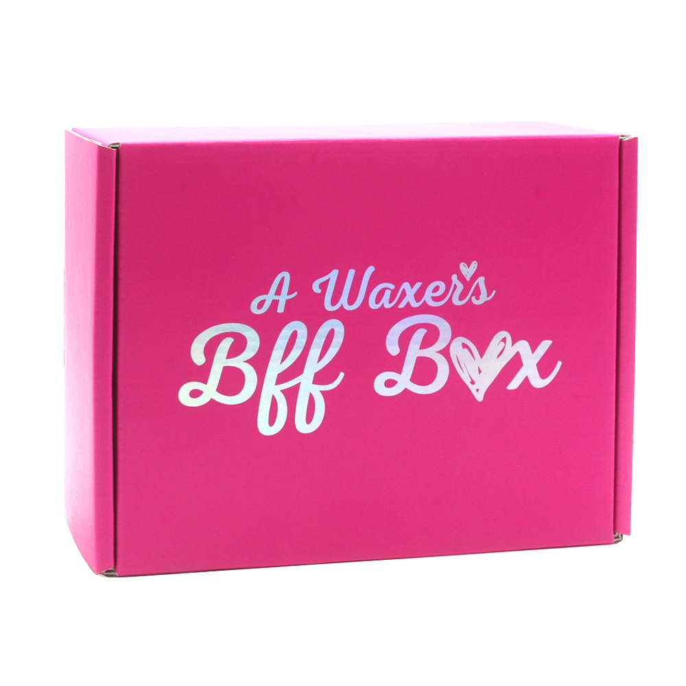 Pink holographic paper mailer box