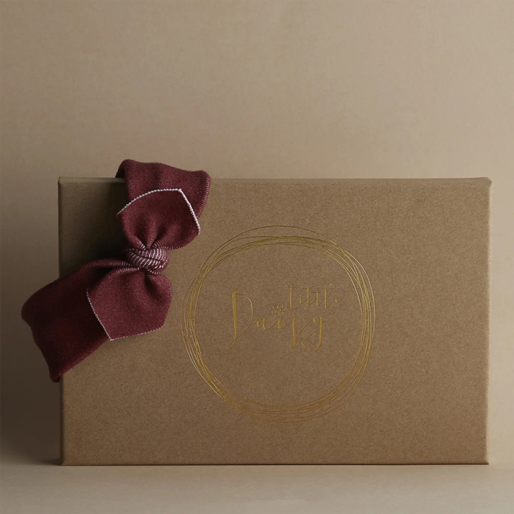 Custom empty silk scrunchies packaging box