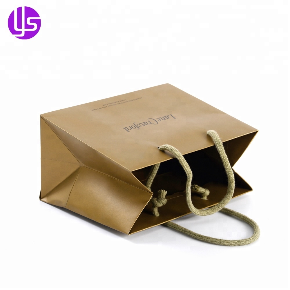 Wholesale Mini Customised Printed UV Coating Boutique Gift Paper Bag with Logo for Jewelry