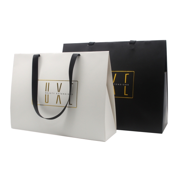 Custom design box type paper bag