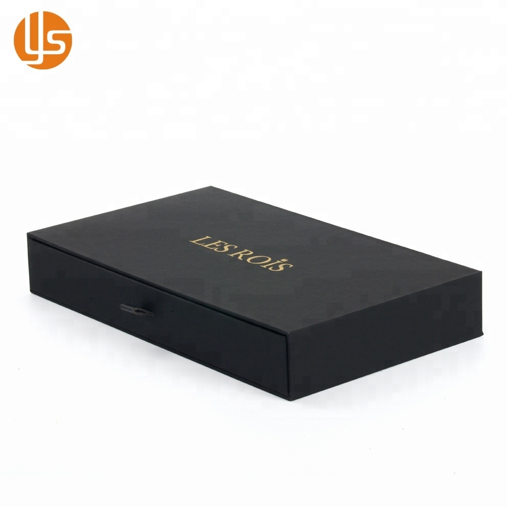 China Manufacturer Luxury Custom Logo Rigid Cardboard Gold Hot Stamping Drawer Packaging Paper Gift Box