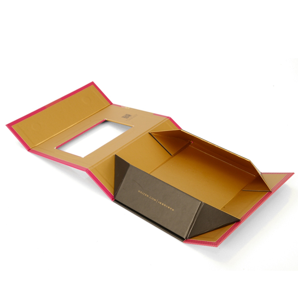 Faltbare Geschenkbox mit PVC-Fenster