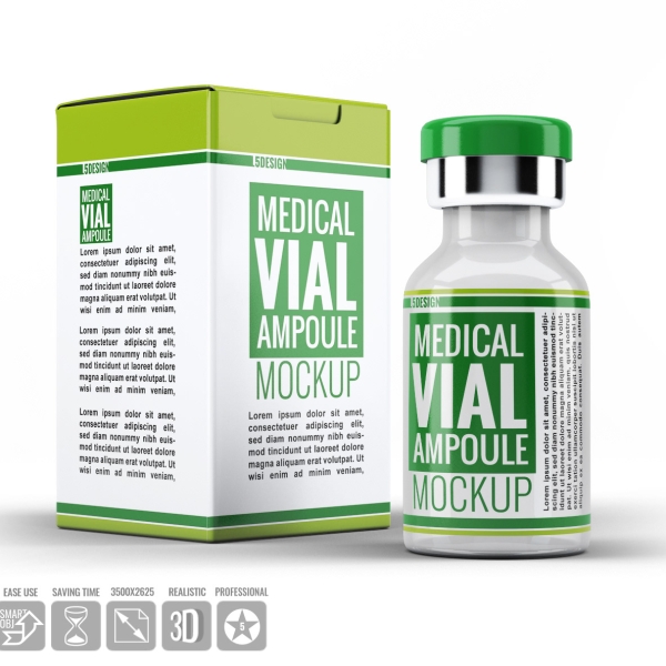 Medicine vial labiel and box