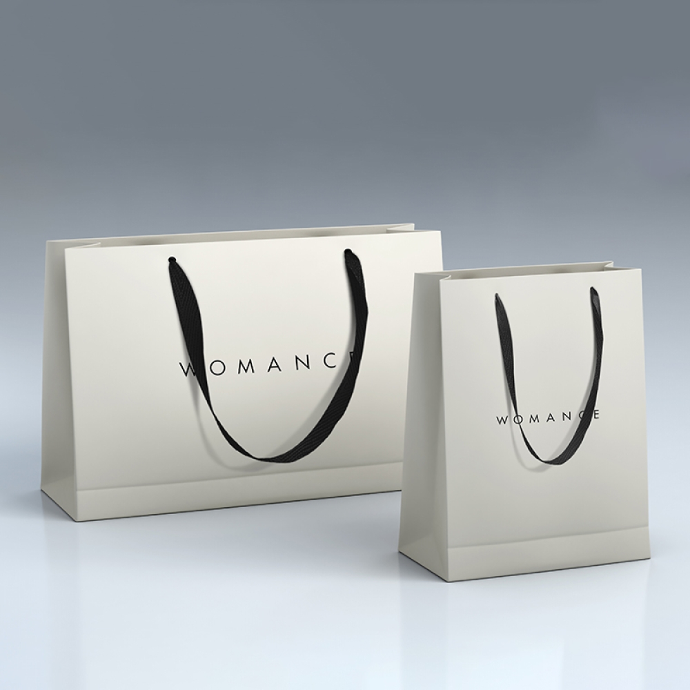 Custom design paper clothing packaging bag