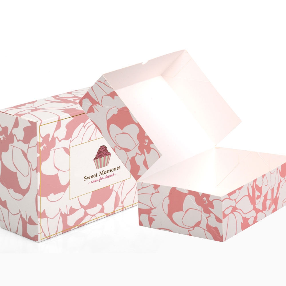 Custom printing cupcake box and packaging