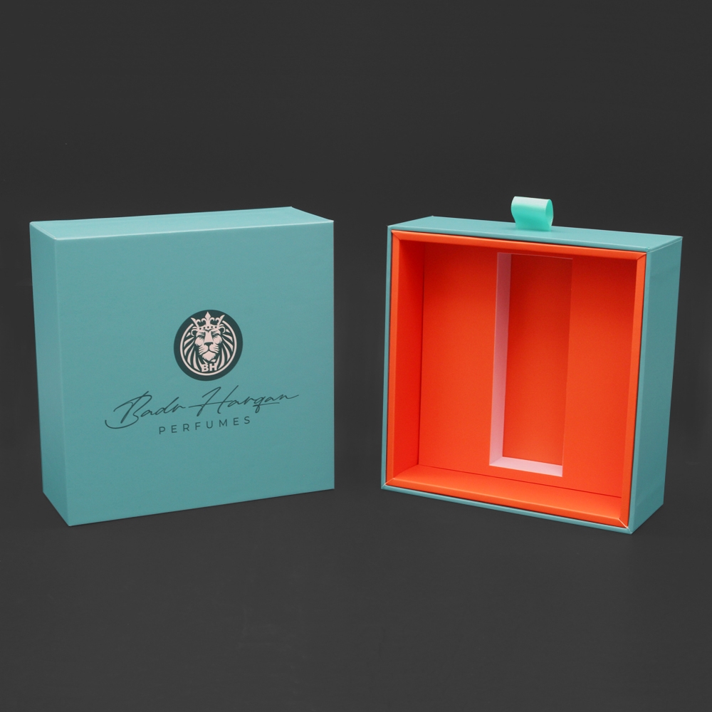 Pull out paper perfume packaging box