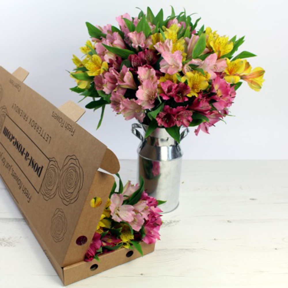 Buzón rectangular largo, caja de embalaje para entrega de flores, caja de flores con letras