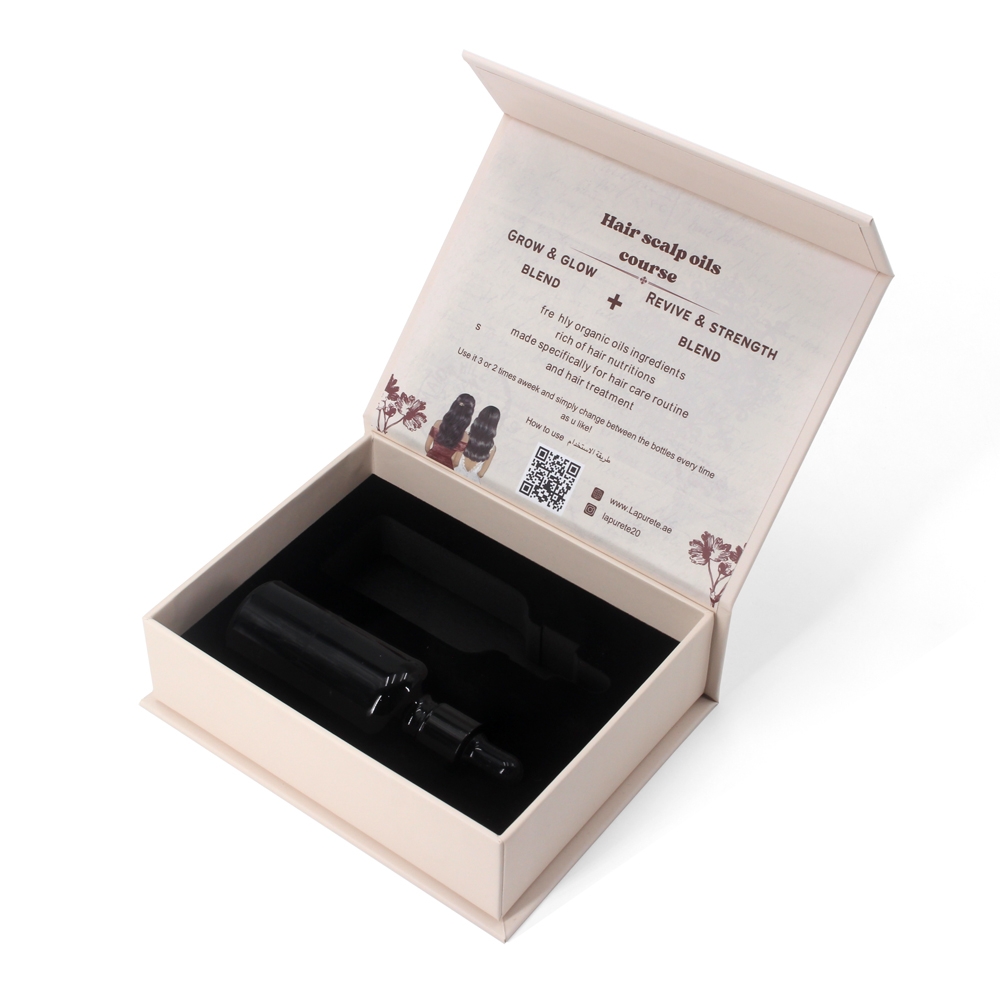 Hair oil bottle packaging magnetic box